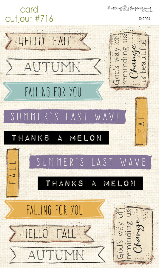 CCO 716 Card Cut Out #716 Fall Sentiments