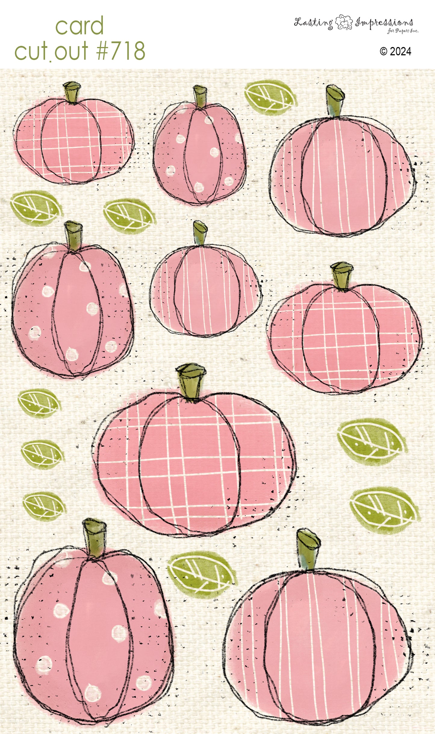 CCO 718 Card Cut Out #718 Pink Pumpkins