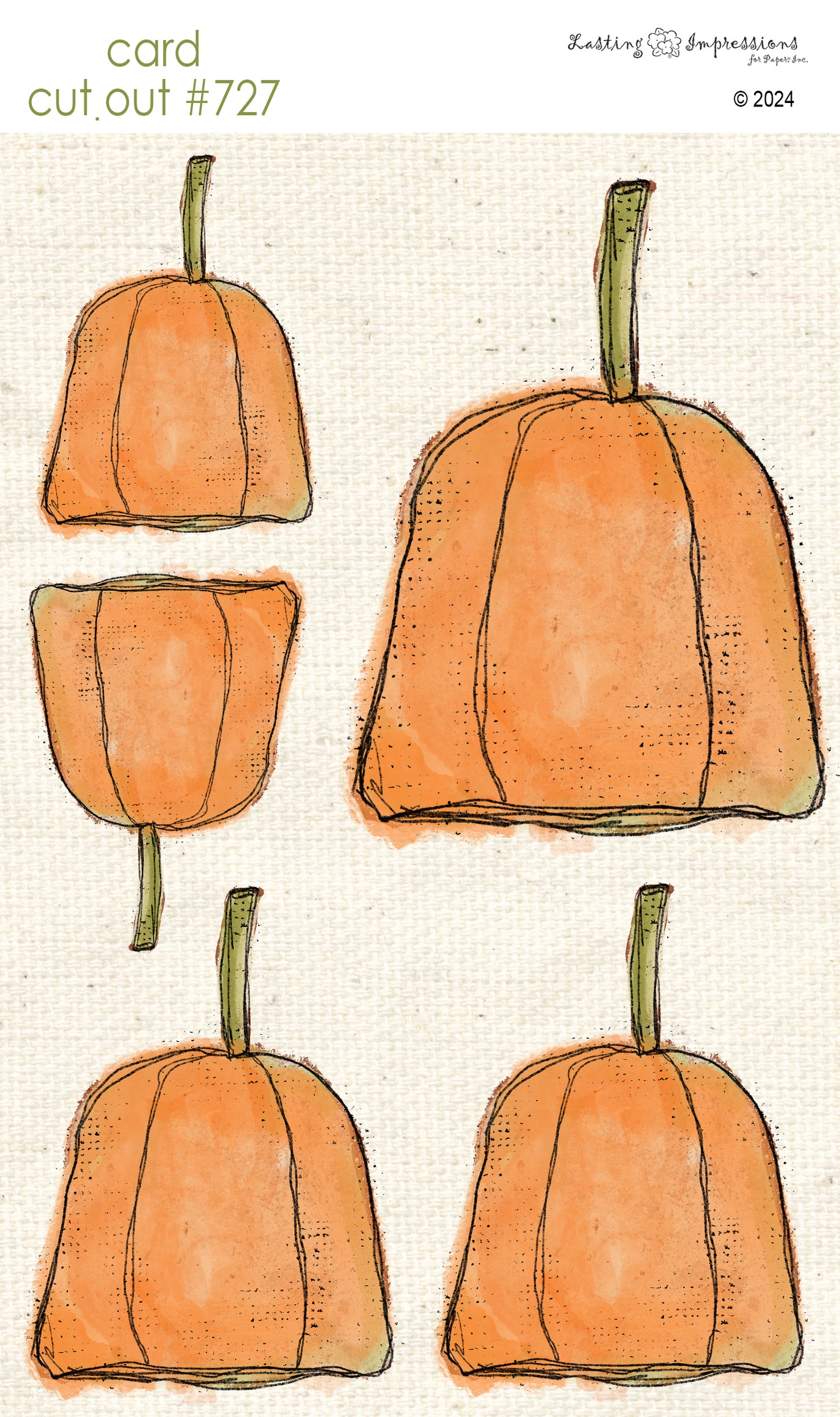 CCO 727 Card Cut Out # 727 Chunky Pumpkin