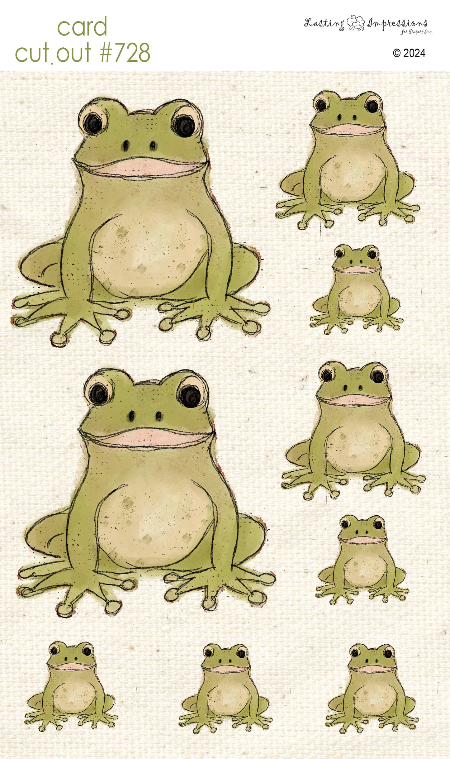 CCO 728 Card Cut Out # 728 Toad