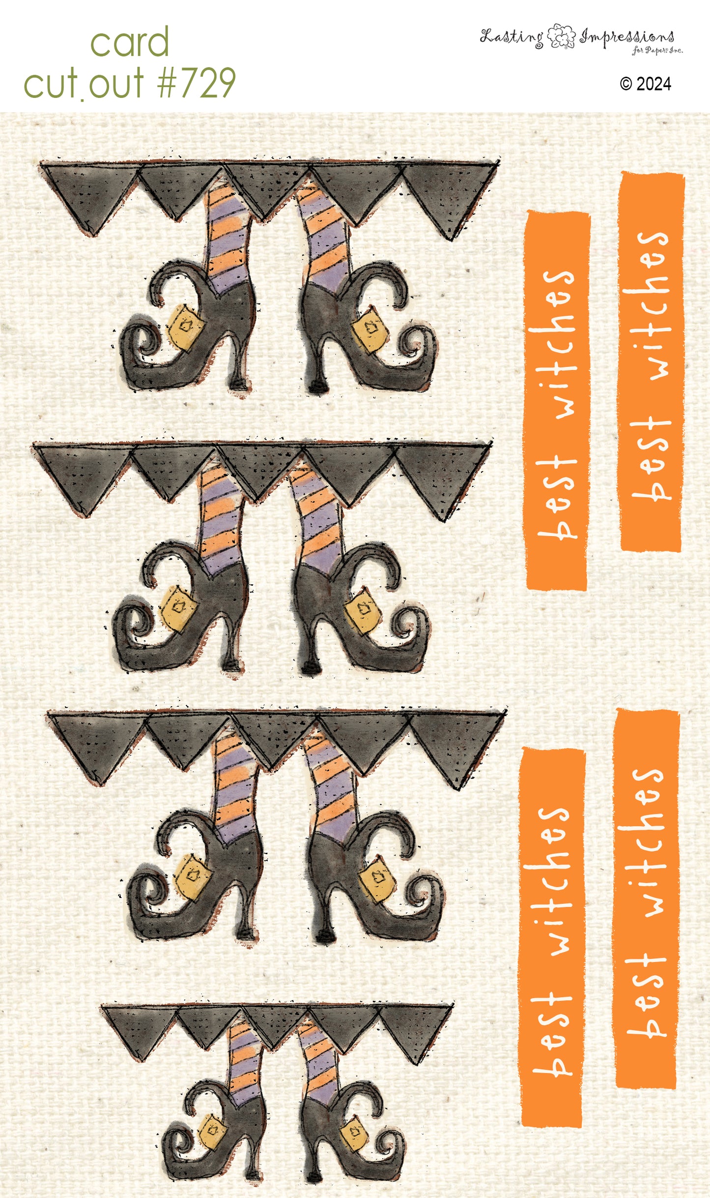 CCO 729 Card Cut Out # 729 Witch Feet Platter