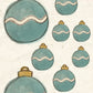 CCO 738 Card Cut Out # 738 Blue Christmas Ornament