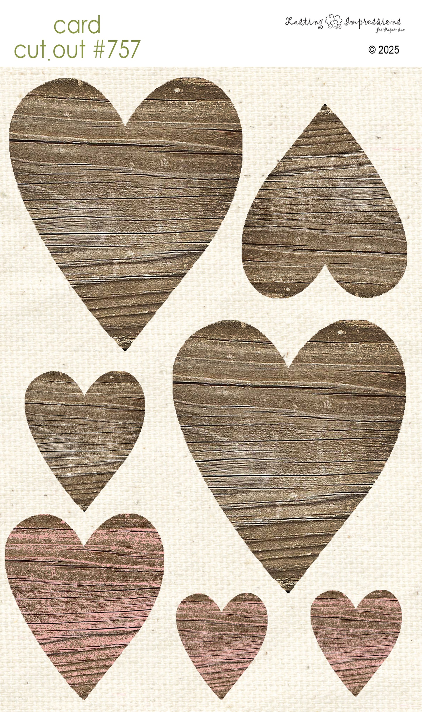 CCO 757 Card Cut Out # 757 Wooden Heart