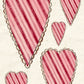 CCO 759 Card Cut Out # 759 Red & Pink Striped Hearts