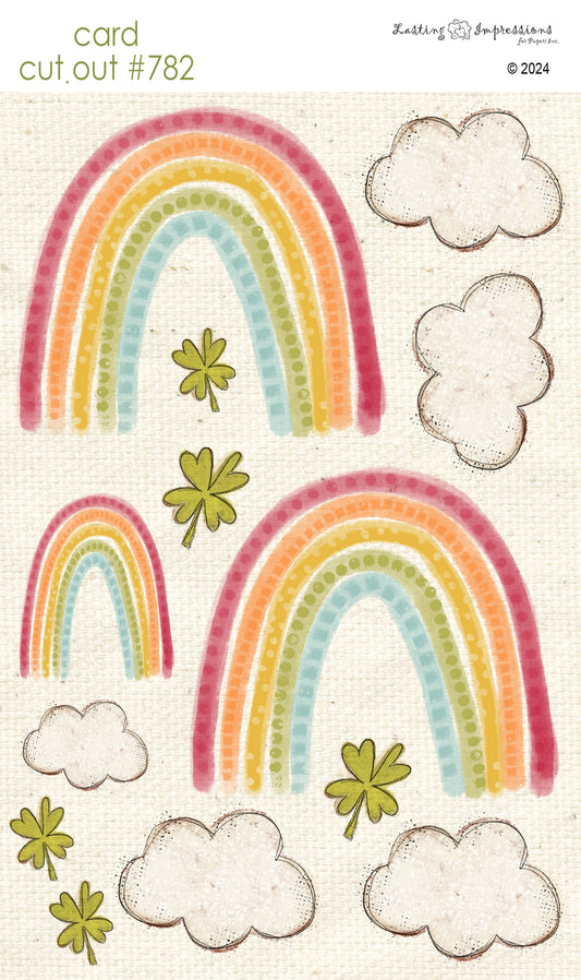 CCO 782 Card Cut Out # 782 Lucky Rainbow