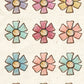 CCO 798 Card Cut Out # 798 Doodle Flowers Lg