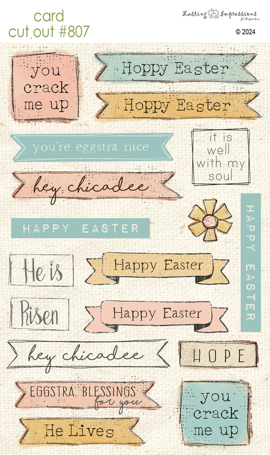 CCO 807 Card Cut Out #807 Easter Sentiments