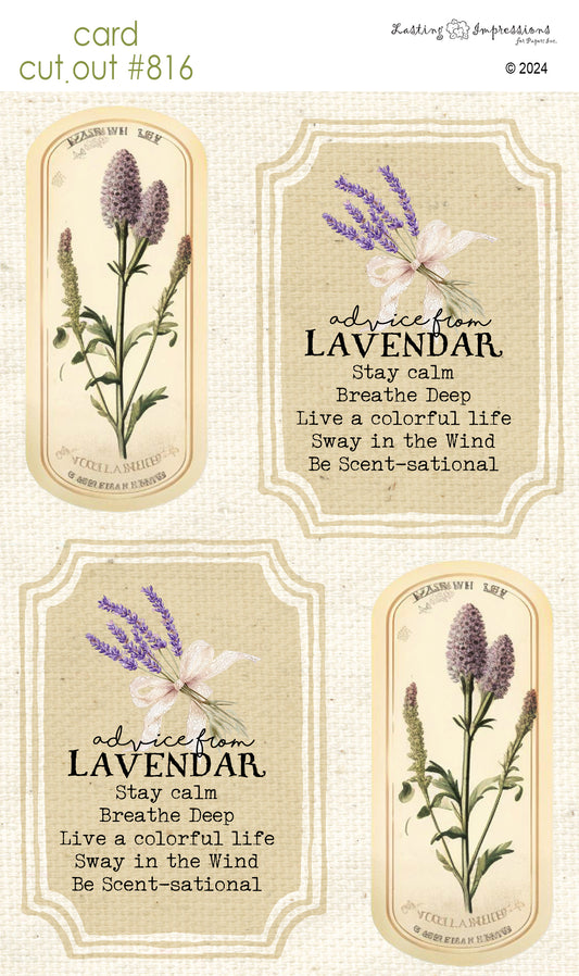 CCO 816 Card Cut Out # 816 Lavendar Labels