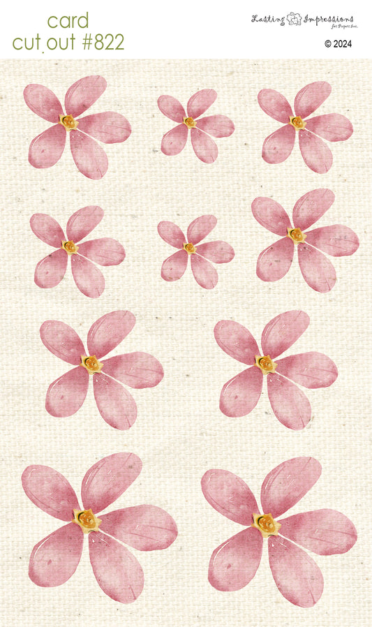 CCO 822 Card Cut Out # 822 Pink Blooms