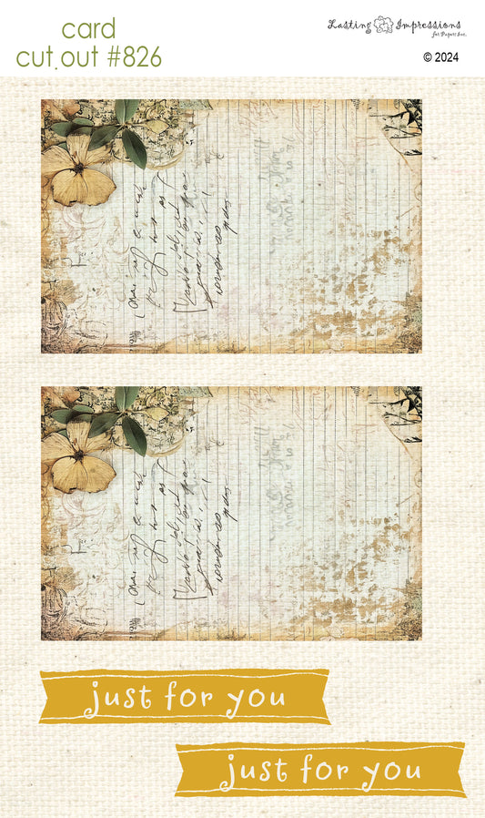 CCO 826 Card Cut Out # 826 Gardening Notes