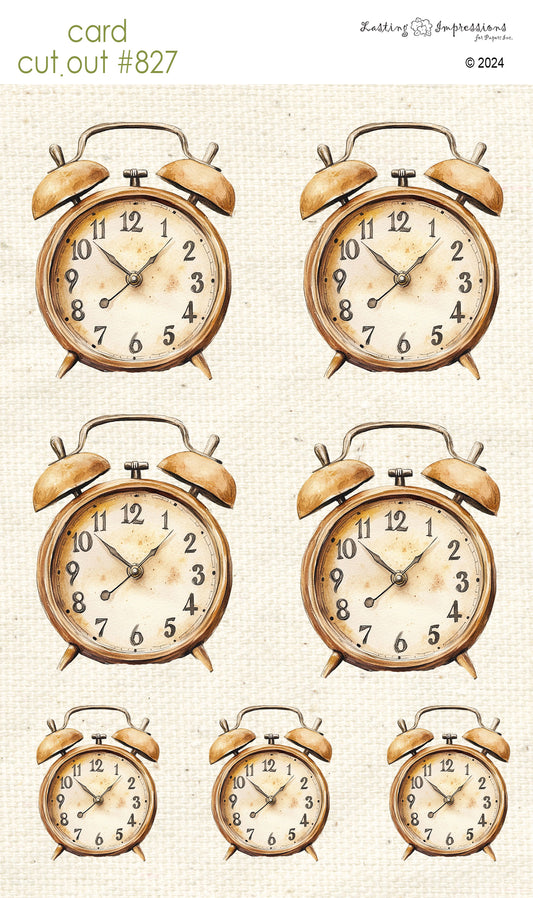 CCO 827 Card Cut Out # 827 Vintage Alarm Clock