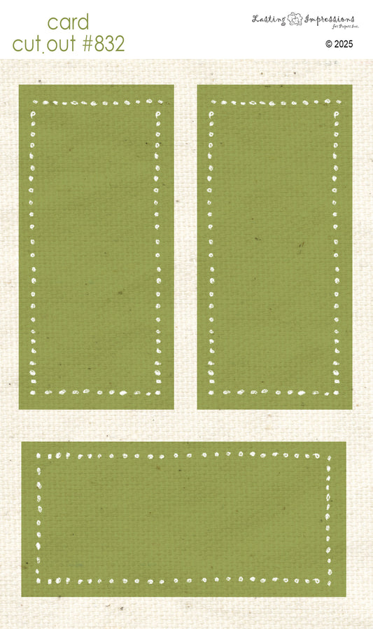 CCO 832 Card Cut Out # 832 Inch Worm Dotted Frame