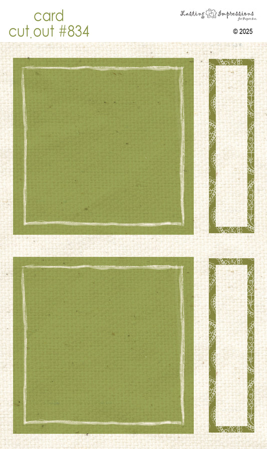 CCO 834 Card Cut Out # 834 Inch Worm Square Frame