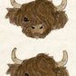 CCO 838 Card Cut Out # 838 Abby Highland Cow