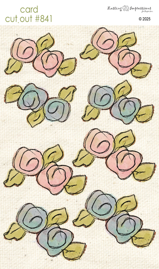 CCO 841 Card Cut Out # 841 Flower Vine