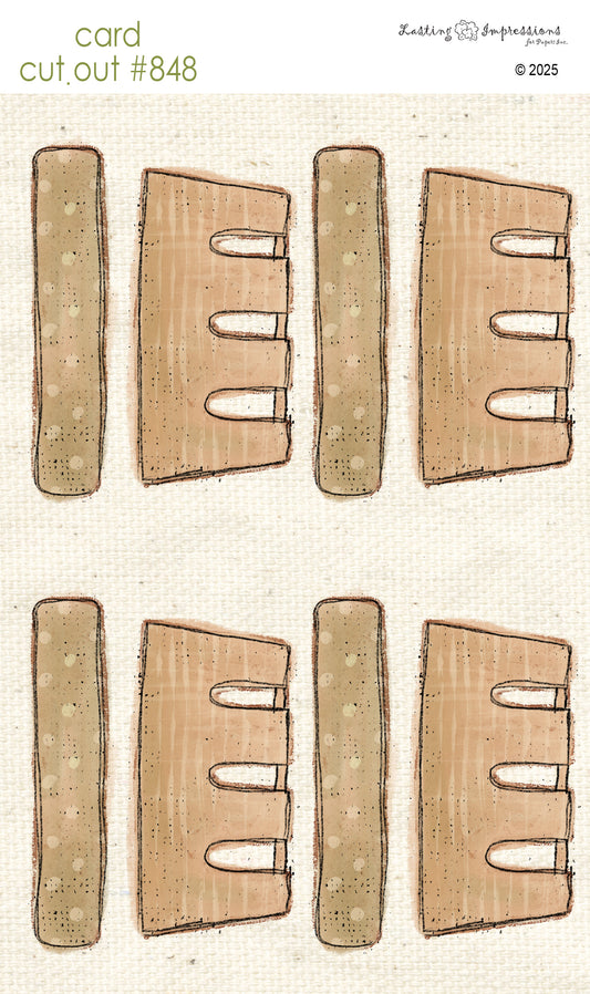 CCO 848 Card Cut Out # 848 Kraft  Berry Tray