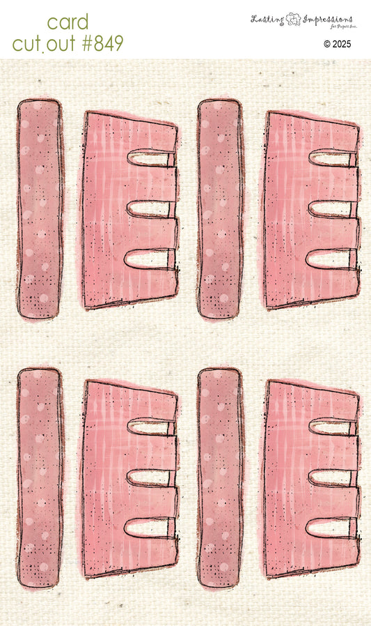 CCO 849 Card Cut Out # 849 Pink Berry Tray