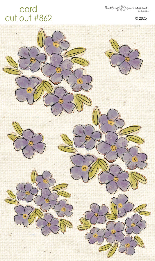 CCO 862 Card Cut Out # 862 Sugar Plum Flower Bouquet