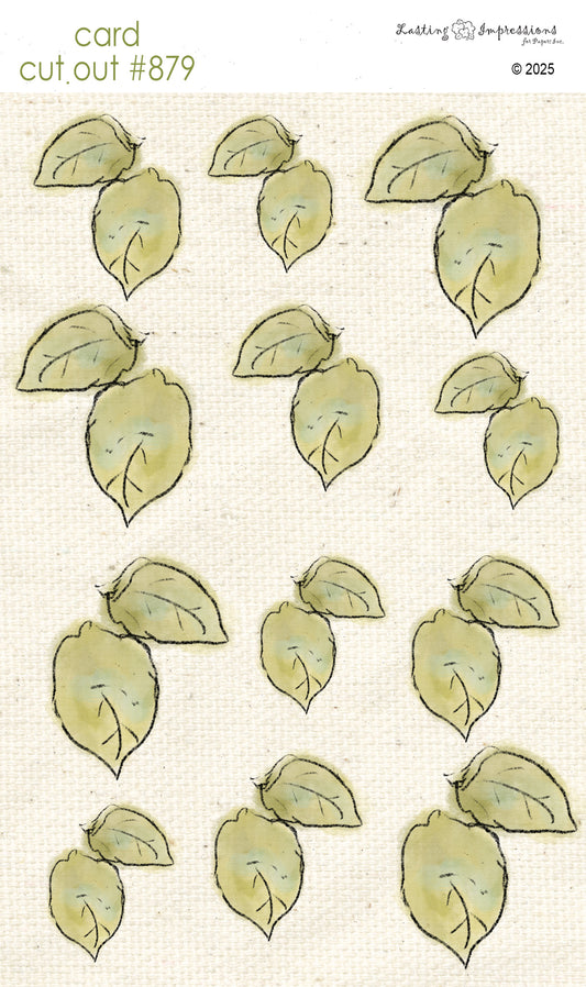 CCO 879 Card Cut Out # 879 Watercolor Leaves