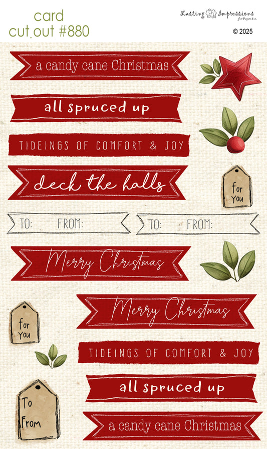 CCO 880 Card Cut Out # 880 Christmas Sentiments