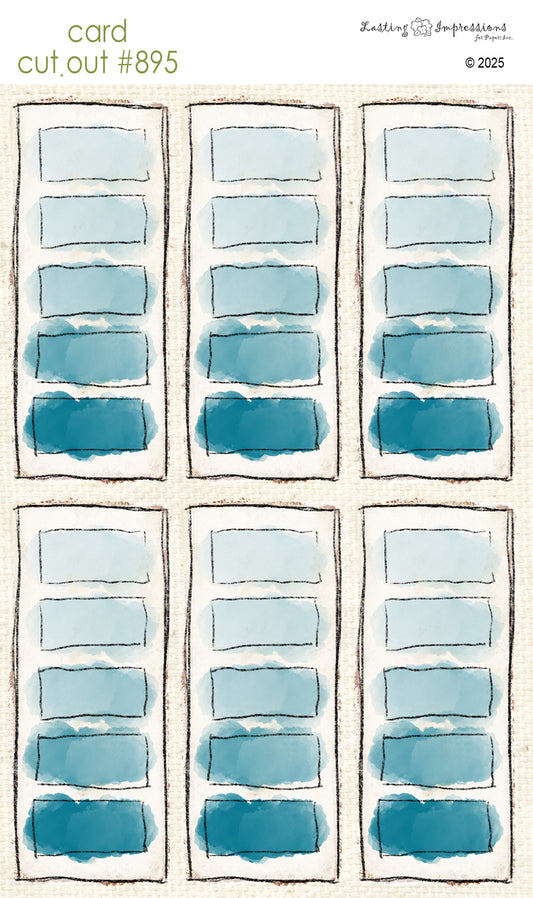 CCO 895 Card Cut Out # 895 Blue Lagoon Paint Chip