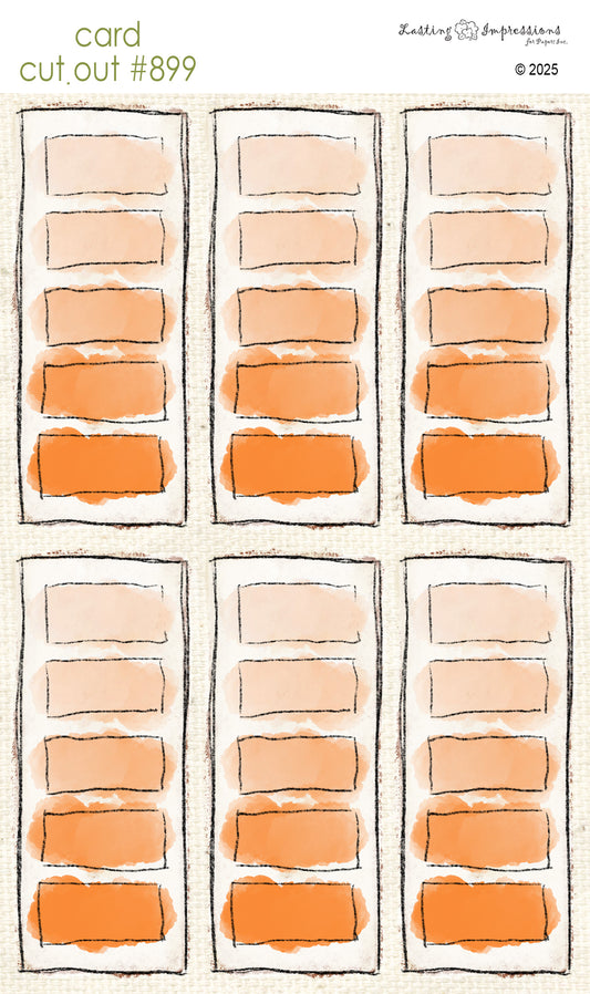 CCO 899 Card Cut Out # 899 Orange Poppy Paint Swatch