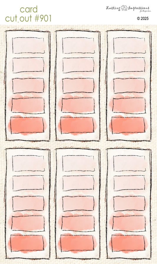 CCO 901 Card Cut Out # 901 Peaches n Cream Paint Swatch