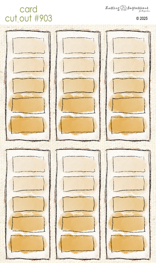 CCO 903 Card Cut Out # 903 Day Lily Paint Swatch