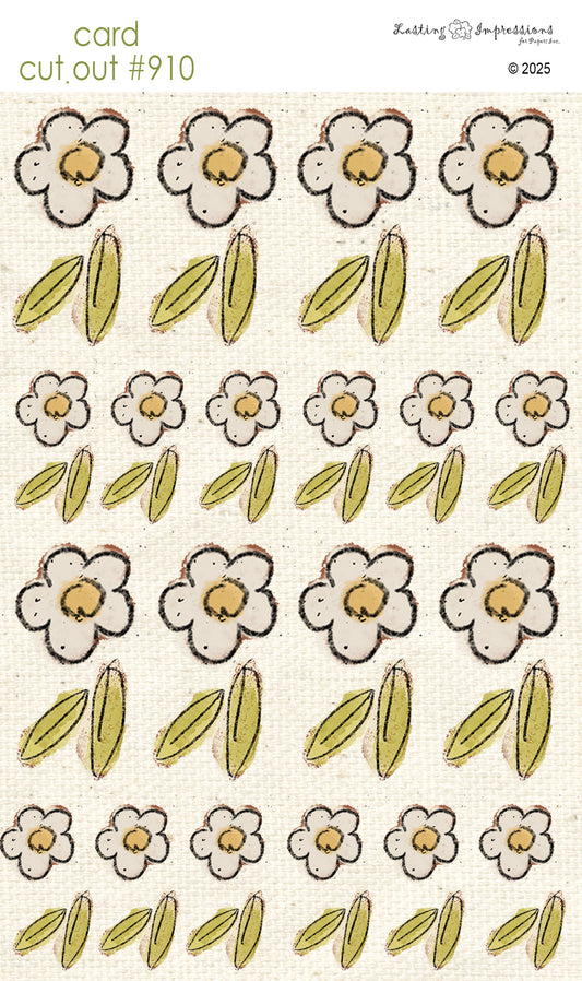 CCO 910 Card Cut Out # 910 Strawberry Blossoms