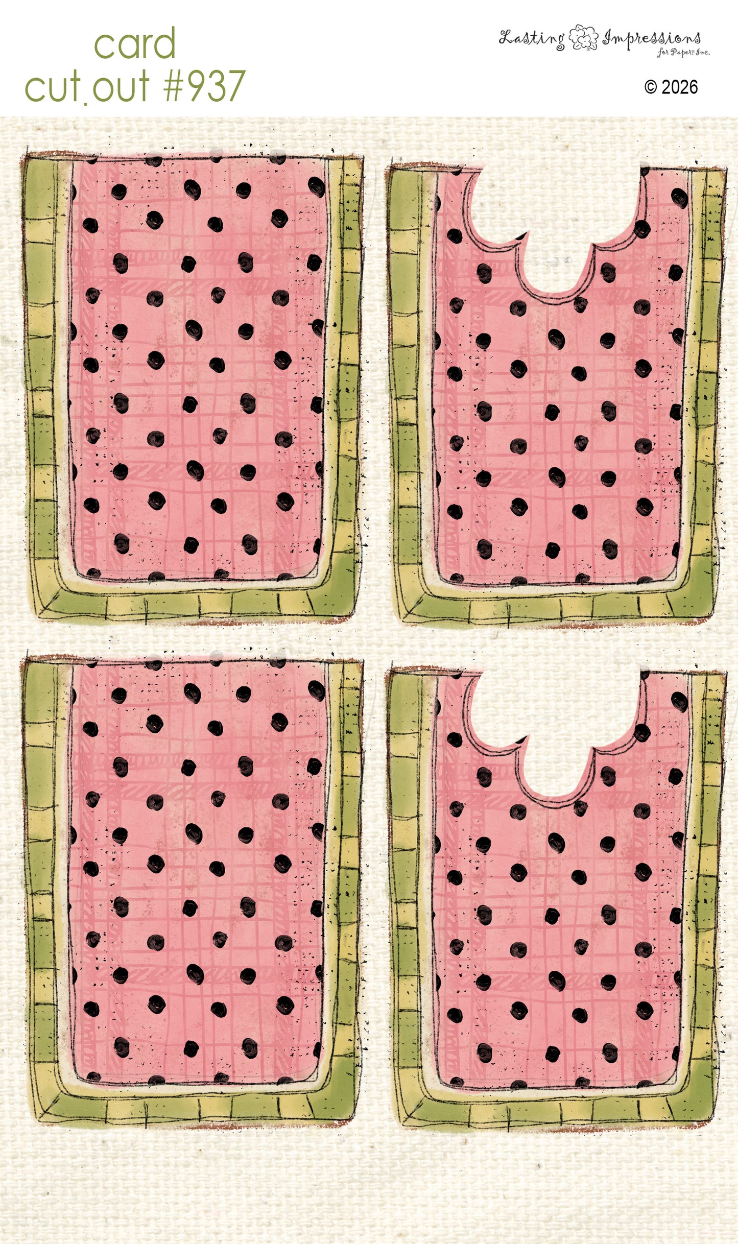 CCO 937 Card Cut Out 937 Pink Geranium Watermelon