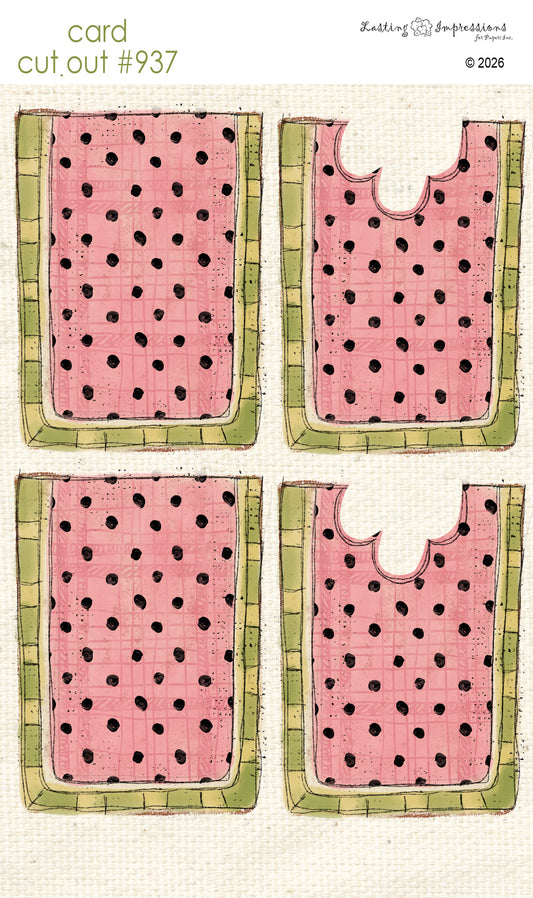 CCO 937 Card Cut Out 937 Pink Geranium Watermelon