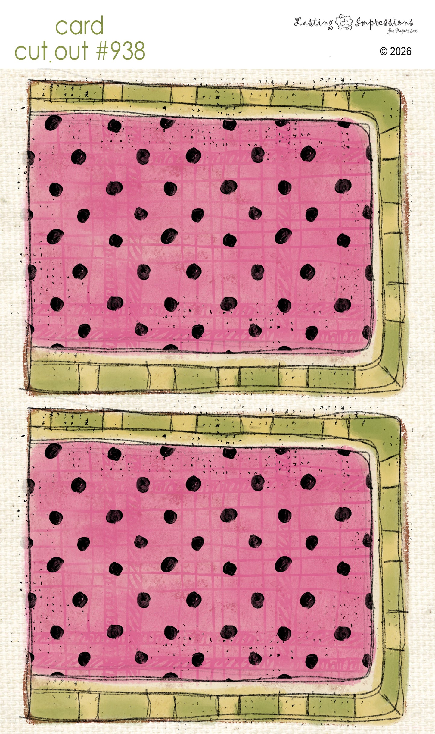 CCO 938 Card Cut Out 938 Pink Cosmos Large Watermelon