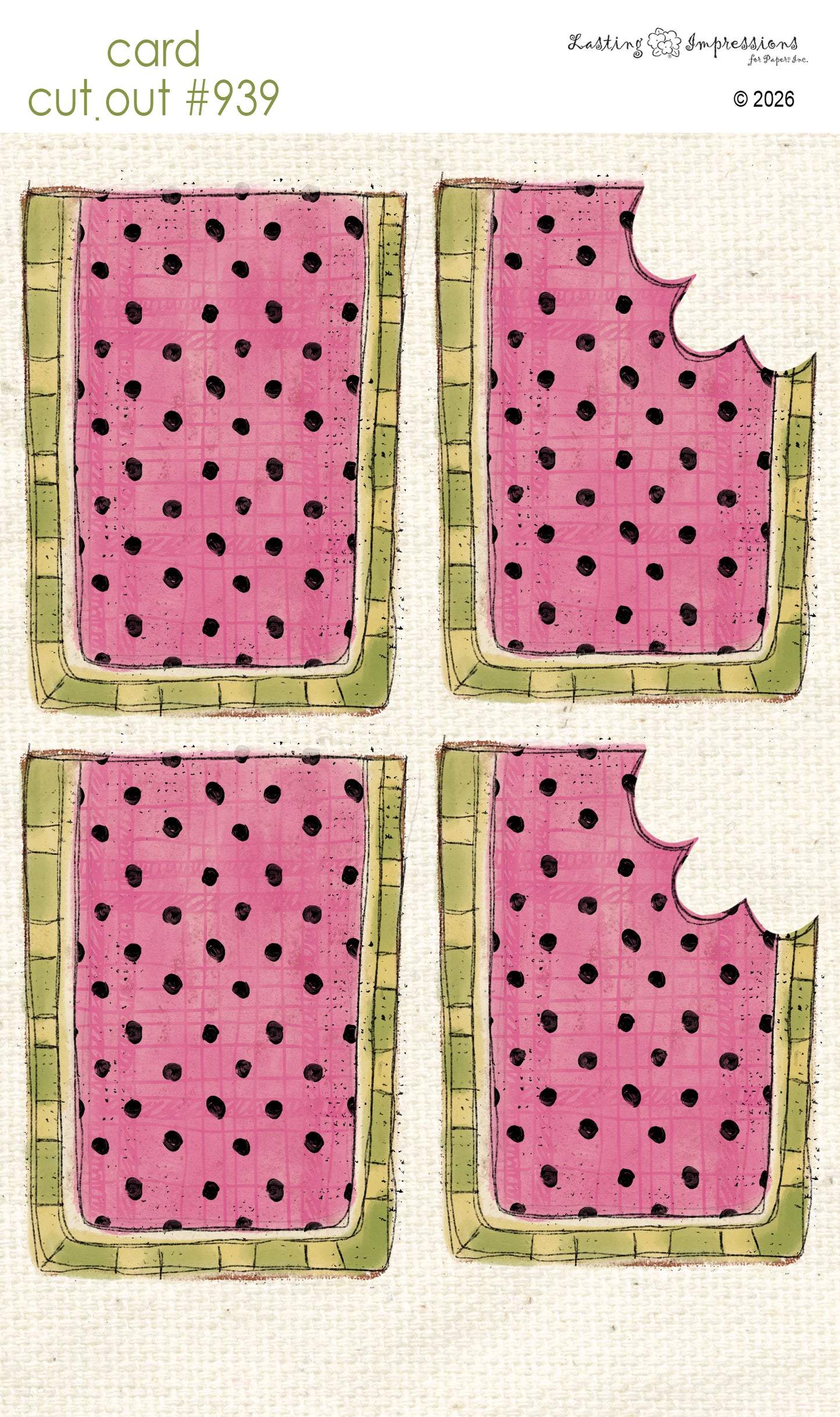 CCO 939 Card Cut Out 939 Pink Cosmos Watermelon