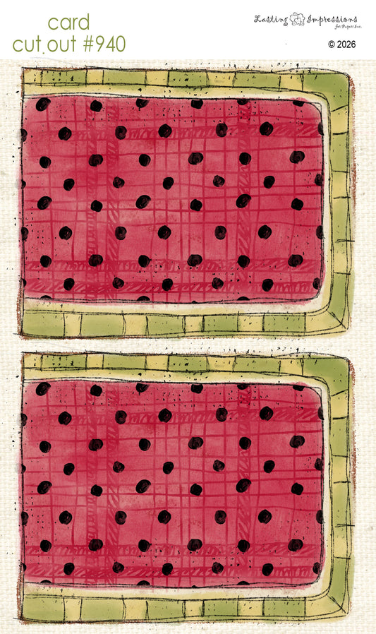CCO 940 Card Cut Out 940 Red Wagon Large Watermelon