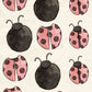 CCO 951 Card Cut Out 951 Pink Geranium Lady Bug