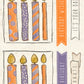 CCO 959 Card Cut Out 959 Purple and Orange Birthday Candles