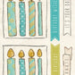 CCO 961 Card Cut Out 961 Sea Foam and Blue Birthday Candles