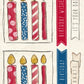 CCO 963 Card Cut Out 963 Red White & Blue Birthday Candles