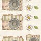 CCO 967 Card Cut Out 967 Pink Flowers & Stripes Camera