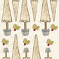 CCO 980 Card Cut Out 980 Cream Tree in Pot