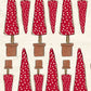 CCO 982 Card Cut Out 982 Red Wagon Vine Tree in Pot