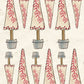 CCO 984 Card Cut Out 984 Red Wagon Cream Tree in a Pot