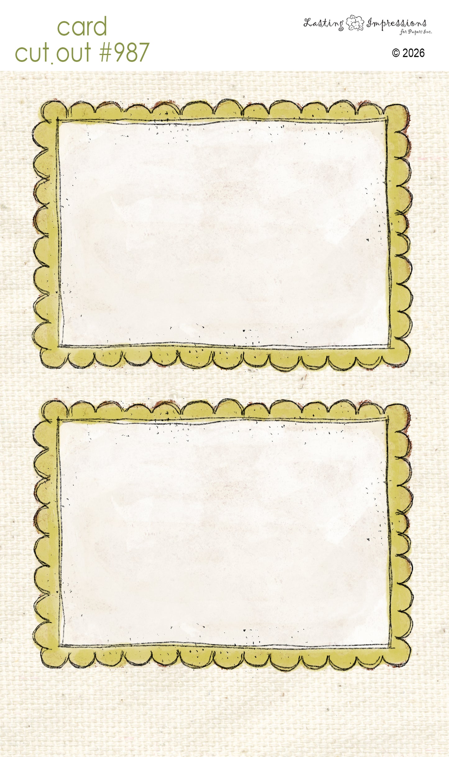 CCO 987 Card Cut Out 987 Scalloped Pistachio Frame (Copy)