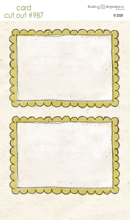 CCO 987 Card Cut Out 987 Scalloped Pistachio Frame (Copy)