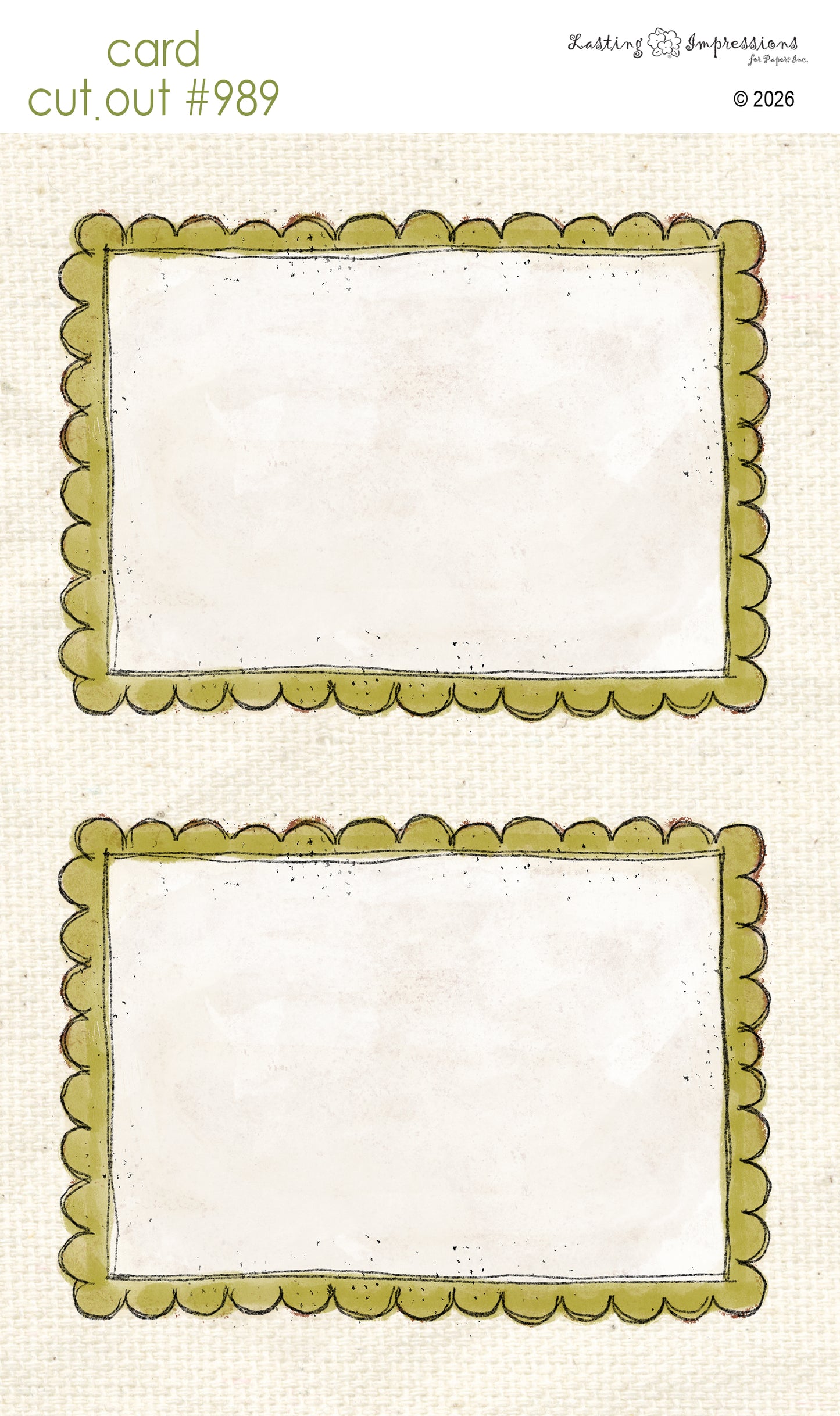 CCO 989 Card Cut Out 989 Scalloped Inch Worm Frame