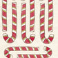 CCO 992 Card Cut Out 992 Red Wagon & Cream Candy Canes