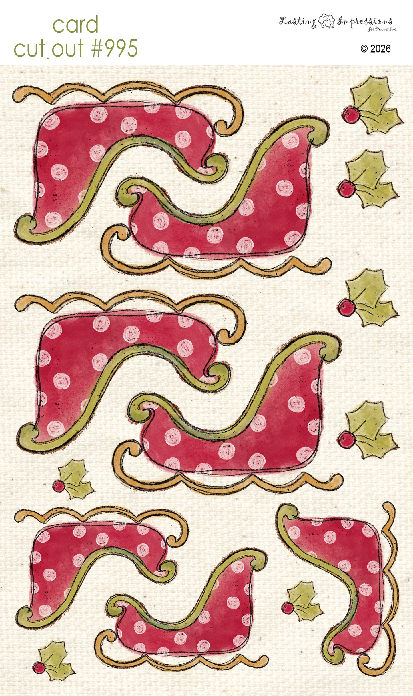 CCO 995 Card Cut Out 995 Santa's Sleigh