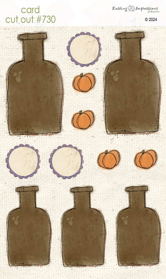 CCO 730 Card Cut Out # 730 Brown Potion Bottle