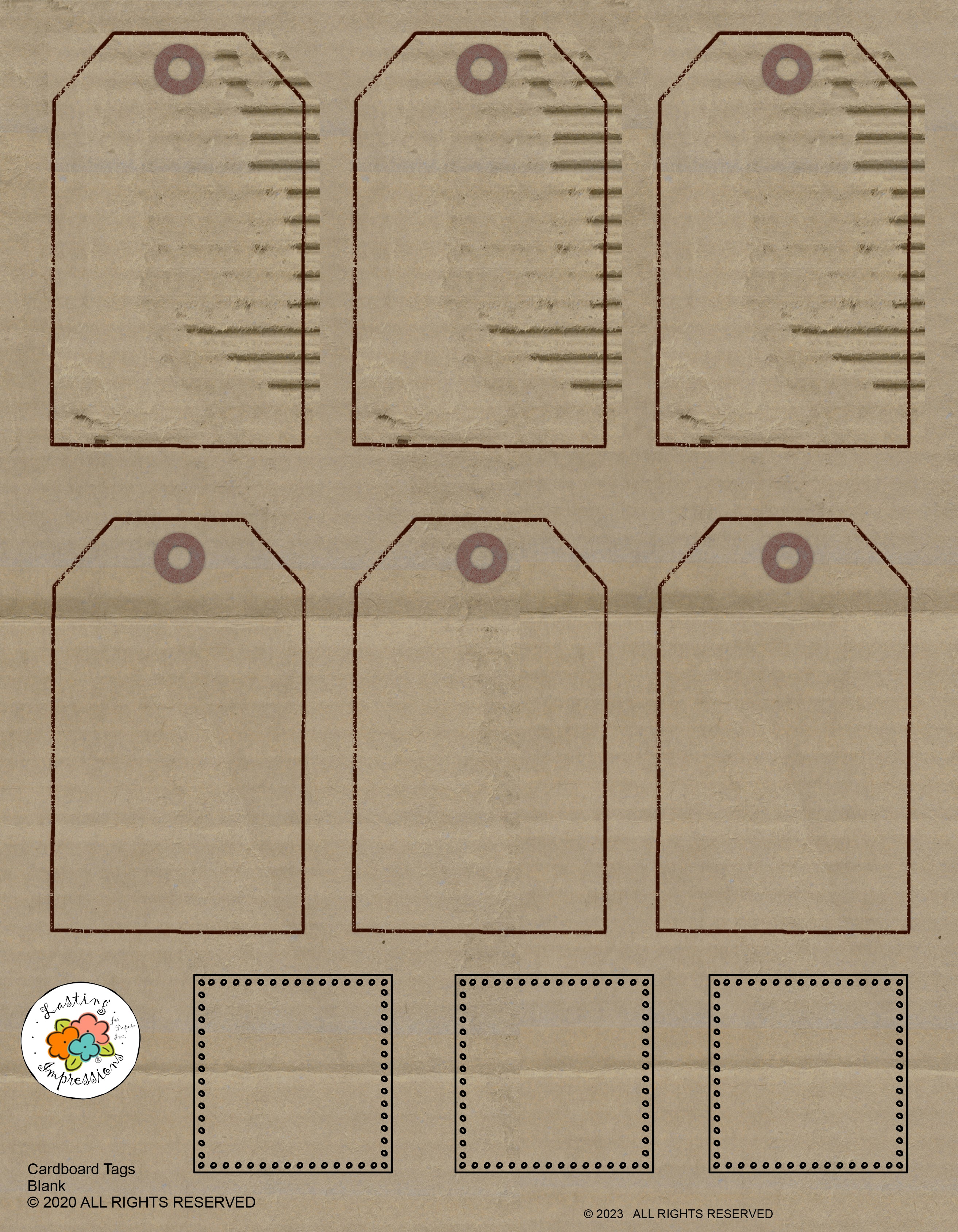 Cardboard Tags - Black Frame – Lasting Impressions for Paper