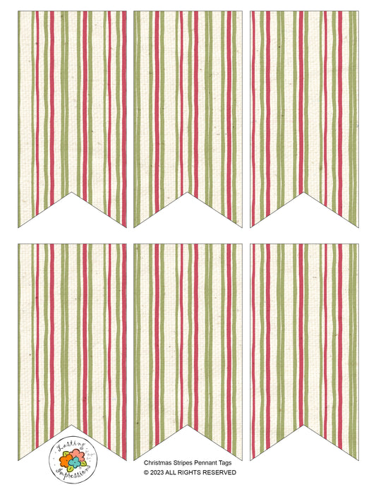 Pennant - Christmas Stripes